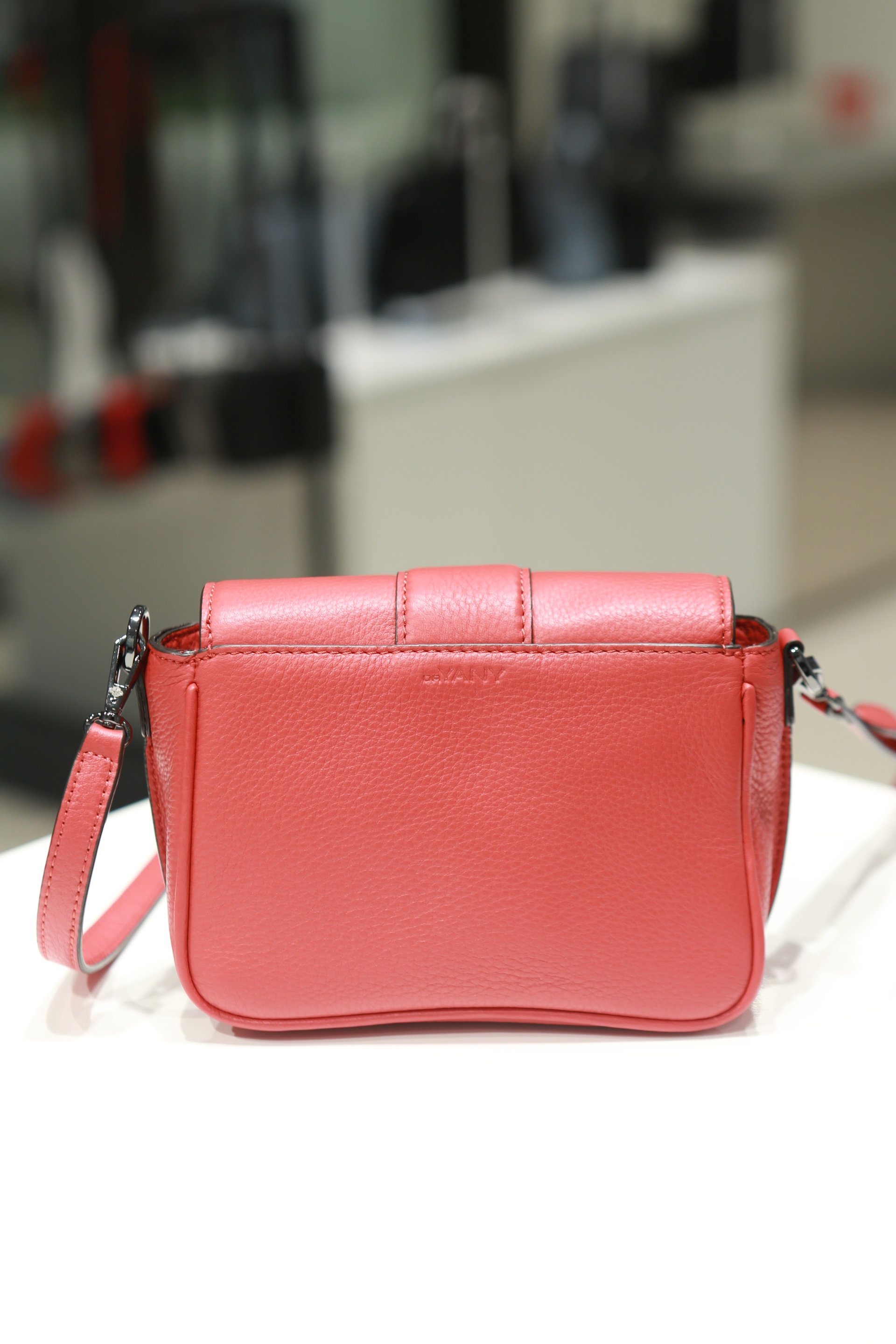 New Oyani Jerome mini flap cross back lava red O7F