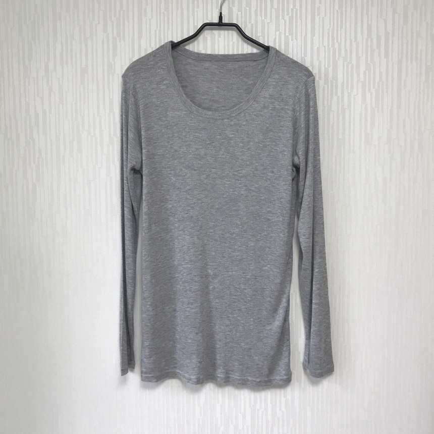Round long sleeve basic T-shirt inner girl