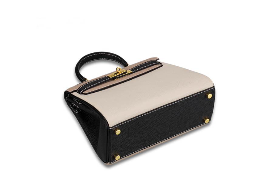 New Women's Bags Natural Cowhide Two-tone Kelly