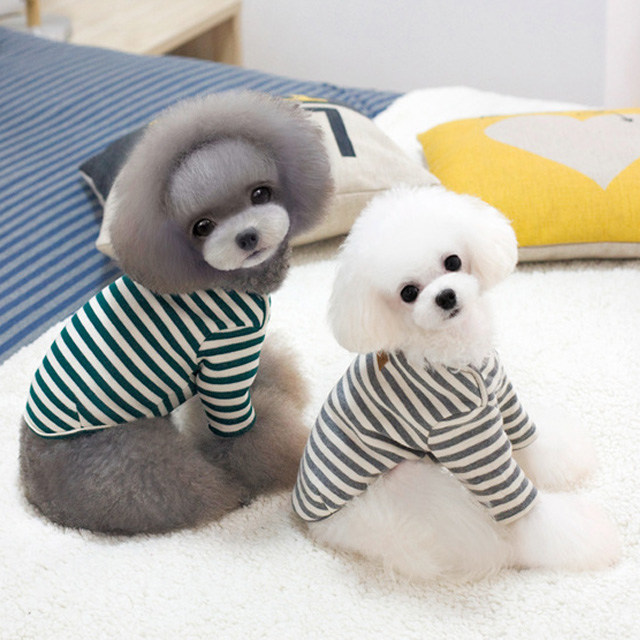 NEW DOG FASHION Autumn striped dog clothes T-shirt