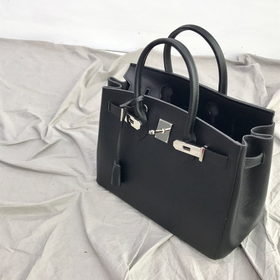 New Women's Bags Strap Birkin Bag Leather Tote 