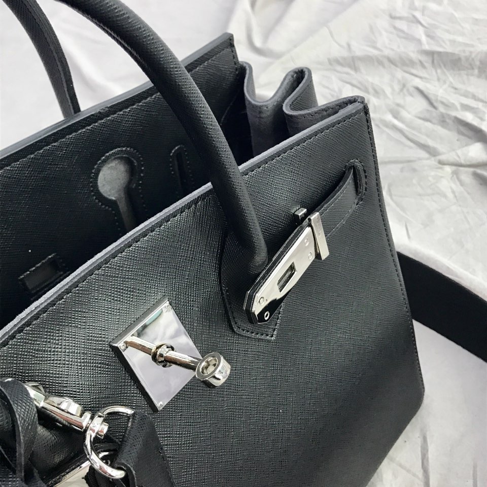 New Women's Bags Strap Birkin Bag Leather Tote 