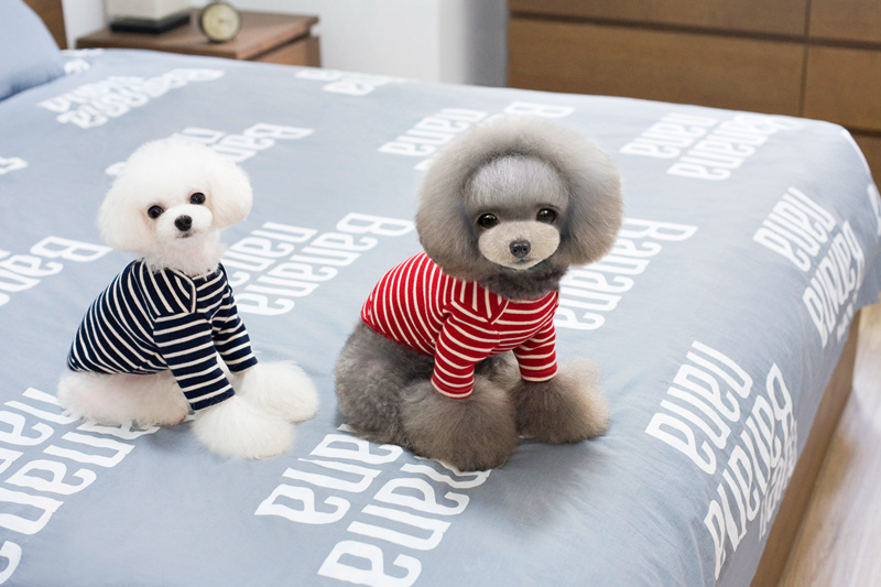 NEW DOG FASHION Autumn striped dog clothes T-shirt