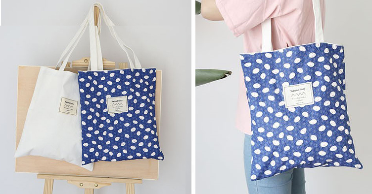 NEW ECO BAG two-sided eco-bags One point two color