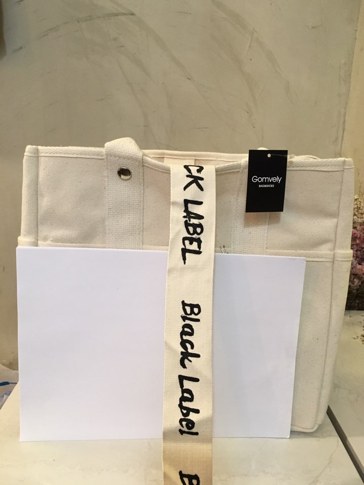 Black Label Shopper Canvas Adorable Eco Bag Three 