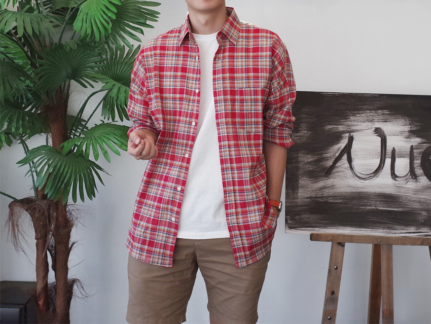 Women Blouses Autumn Woman Over Buffet Check South