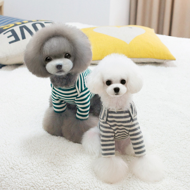 NEW DOG FASHION Autumn striped dog clothes T-shirt