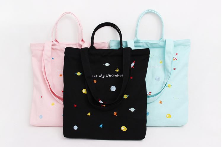 BASB-016 Eco Bag Line Cosmic Black Hole Embroidery
