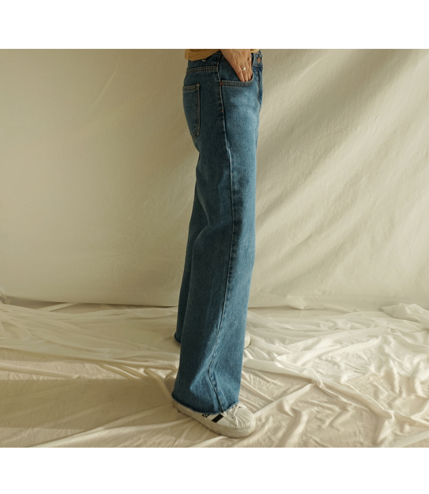 Women Jeans Pants Skirts Wide Boots Cut Denim Pant