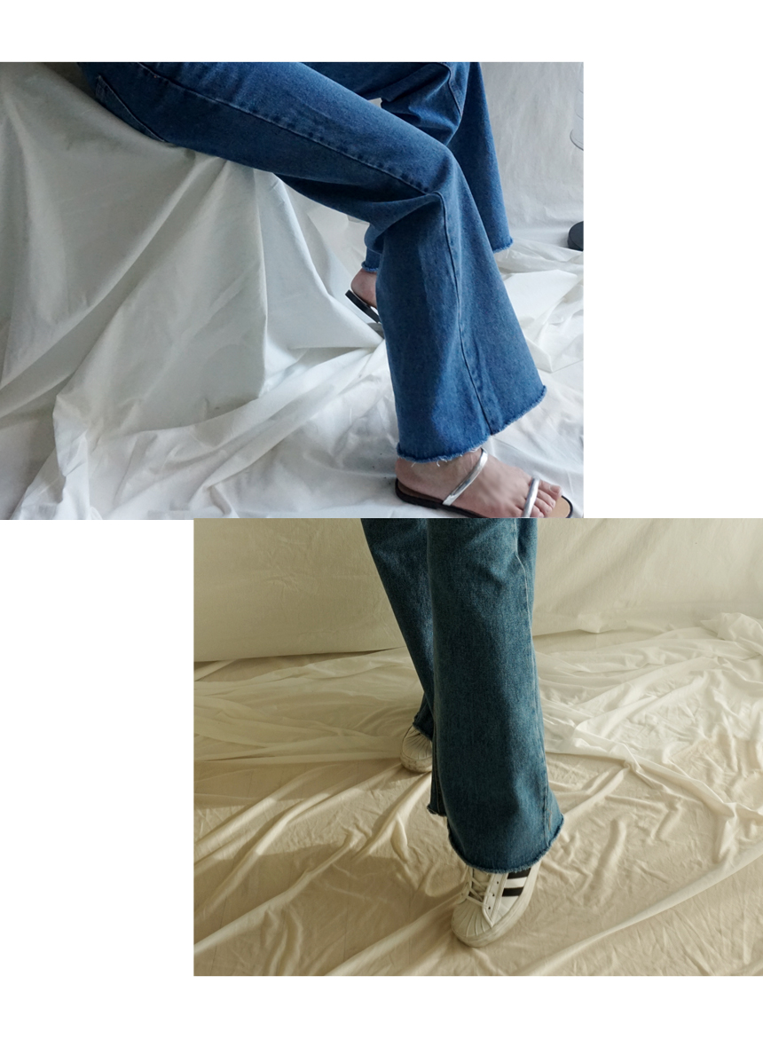 Women Jeans Pants Skirts Wide Boots Cut Denim Pant