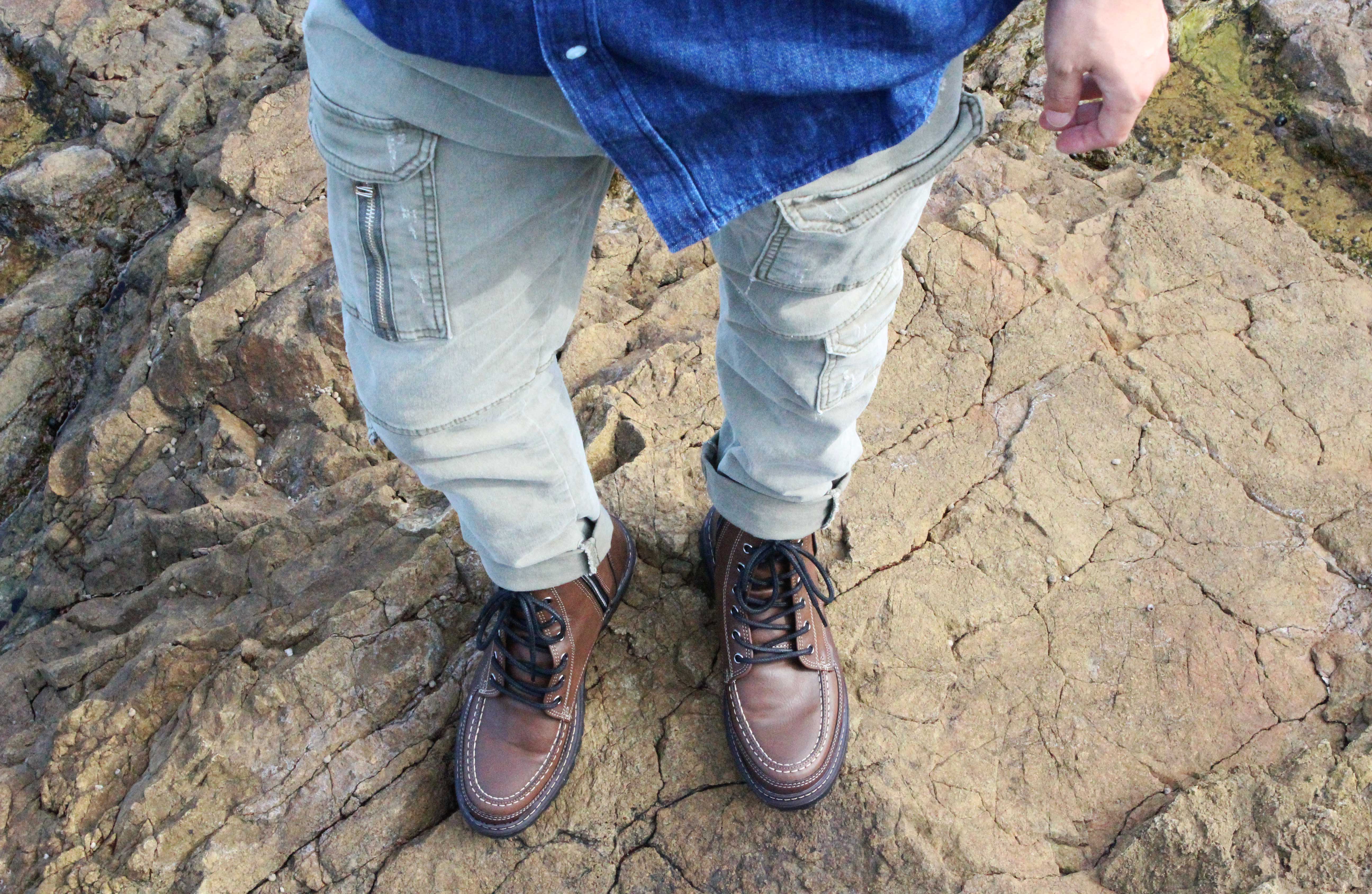 NEW MEN WALLKER BOOTS Men's Quilted Leather Wal