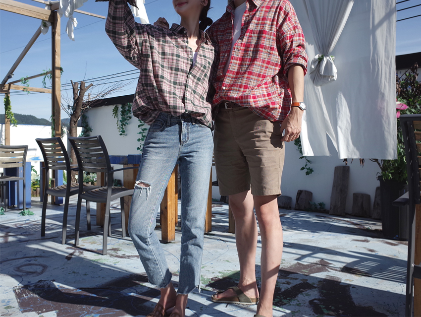 Women Blouses Autumn Woman Over Buffet Check South