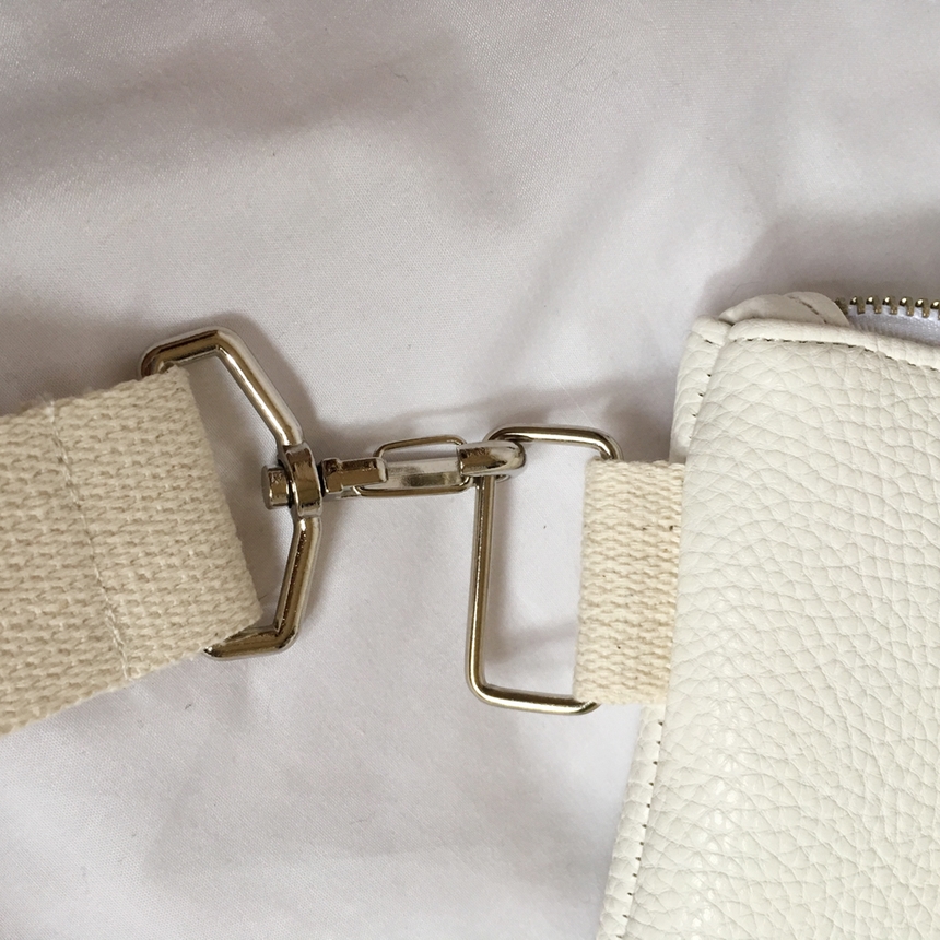New Leather Strap Mini Clutch Black, White, Camel,