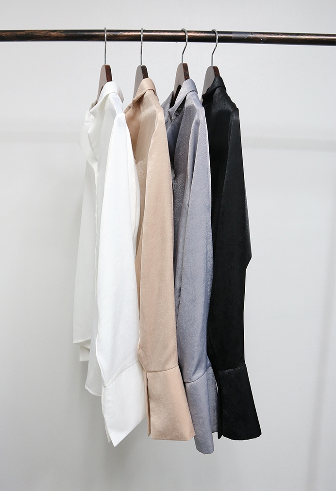 Autumn Silk Velor Blouse Shirt 4color Cody Pink Of