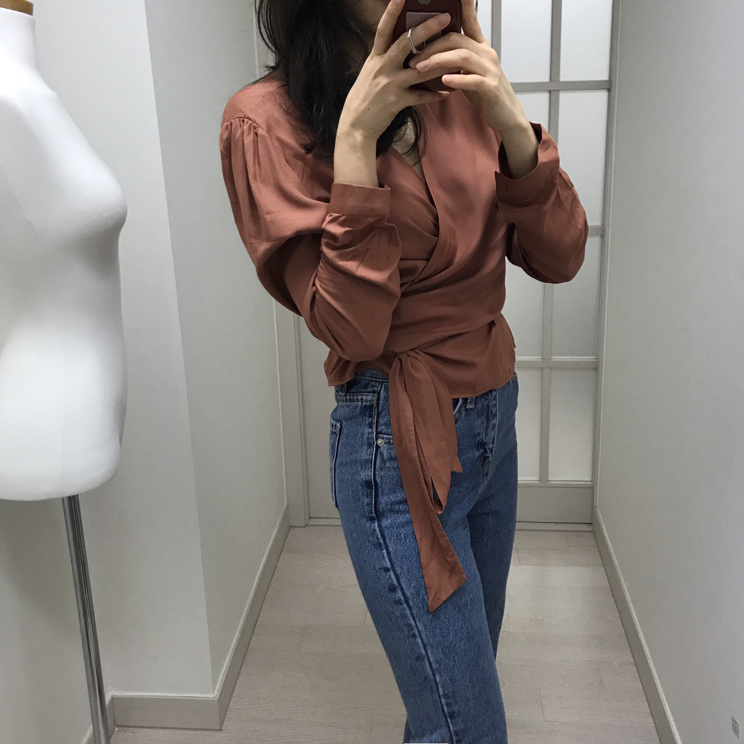 NEW FASHION LADY GIRL Blouse Feminine Wrap Blouse 