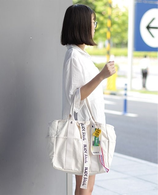 NEW ECO BAG Same day shipping Black Label Canvas E