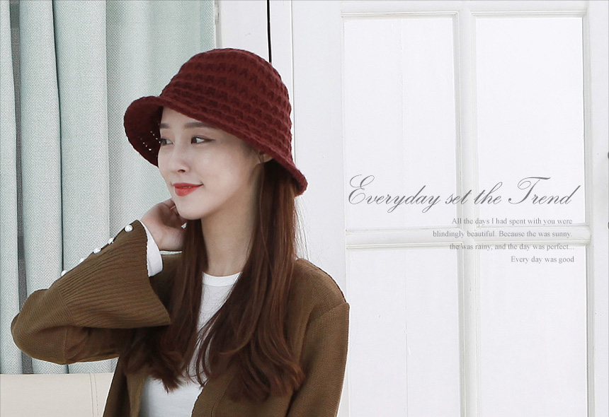 Women Sun Hats Knit Buckets Hat Woolly Hat Merino 