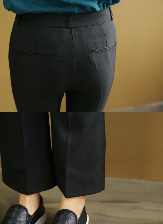 New Women's Pants Basic Boots Cut Slacks Female