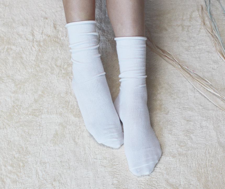 New Plain Goliath Rolling Long Socks Loose Ruffles