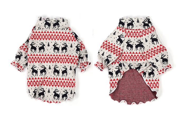 NEW DOG FASHION Nordic deer knit doggy clothes Par