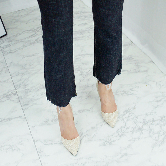 Women Jeans Pants Ji Qing Van Half Boots Cut Women