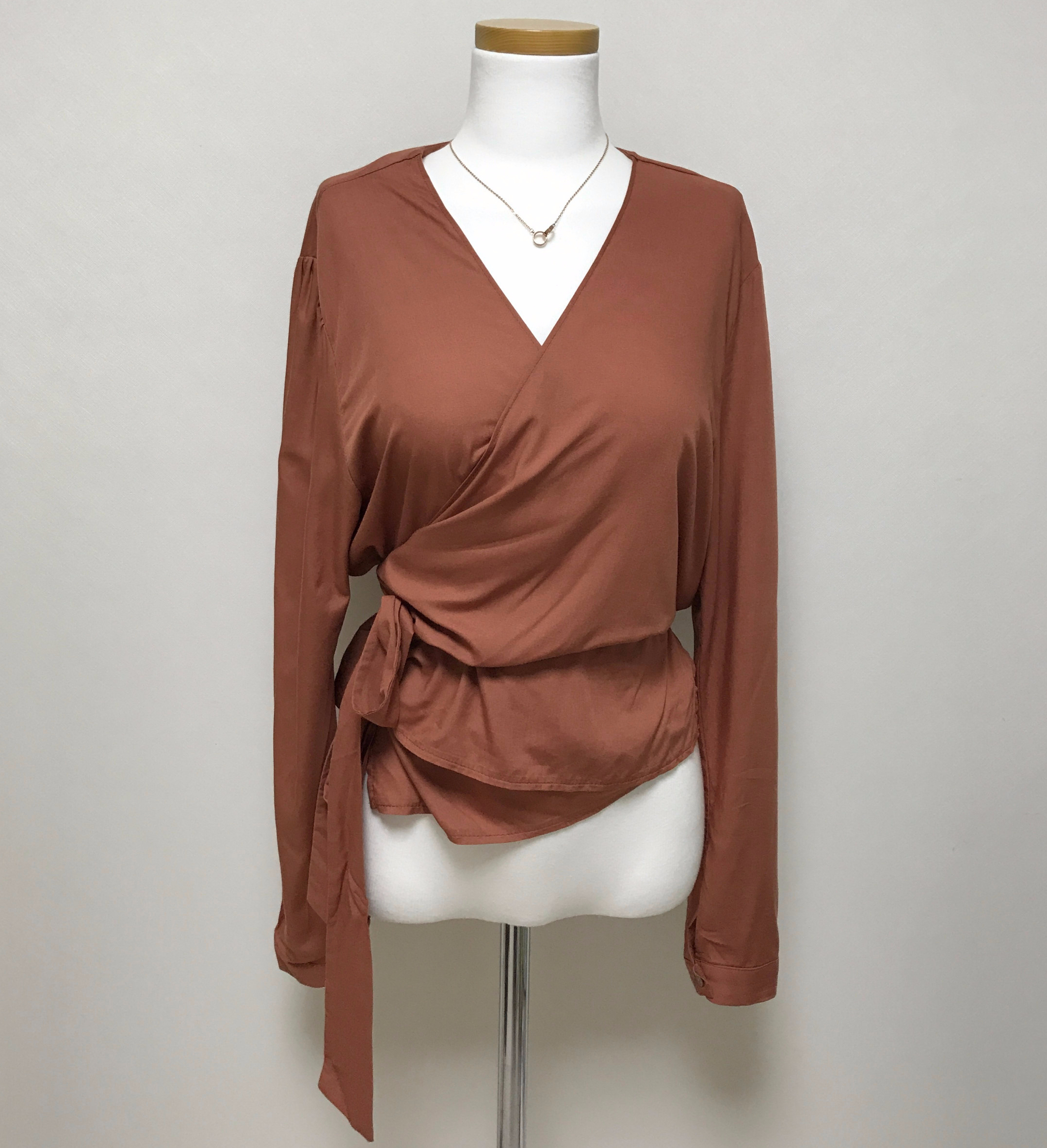 NEW FASHION LADY GIRL Blouse Feminine Wrap Blouse 