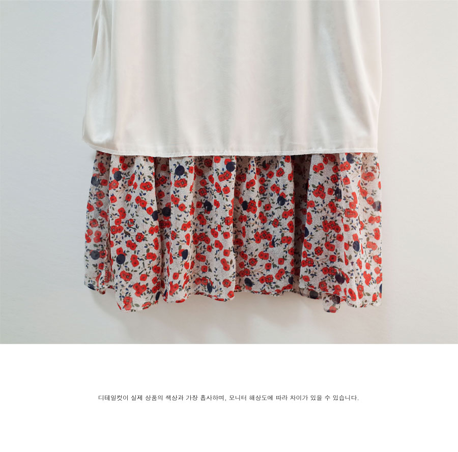 New Women Dress Flower Chiffon Dress Autumn Frilly