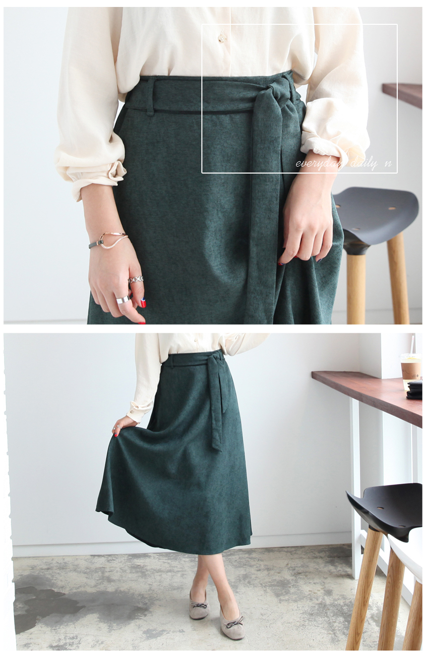 Knicks A line bending long skirt 30s female flare 