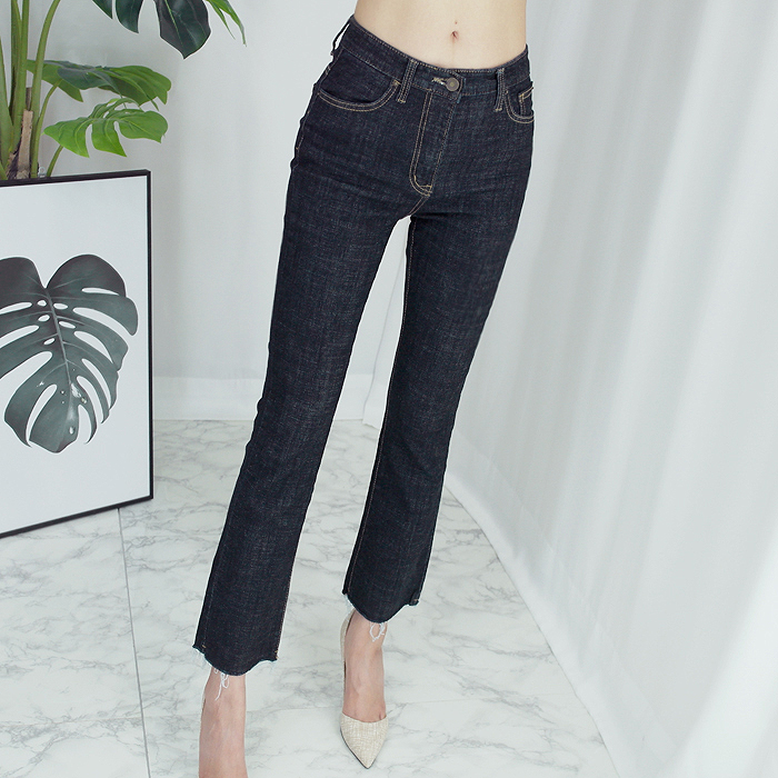 Women Jeans Pants Ji Qing Van Half Boots Cut Women
