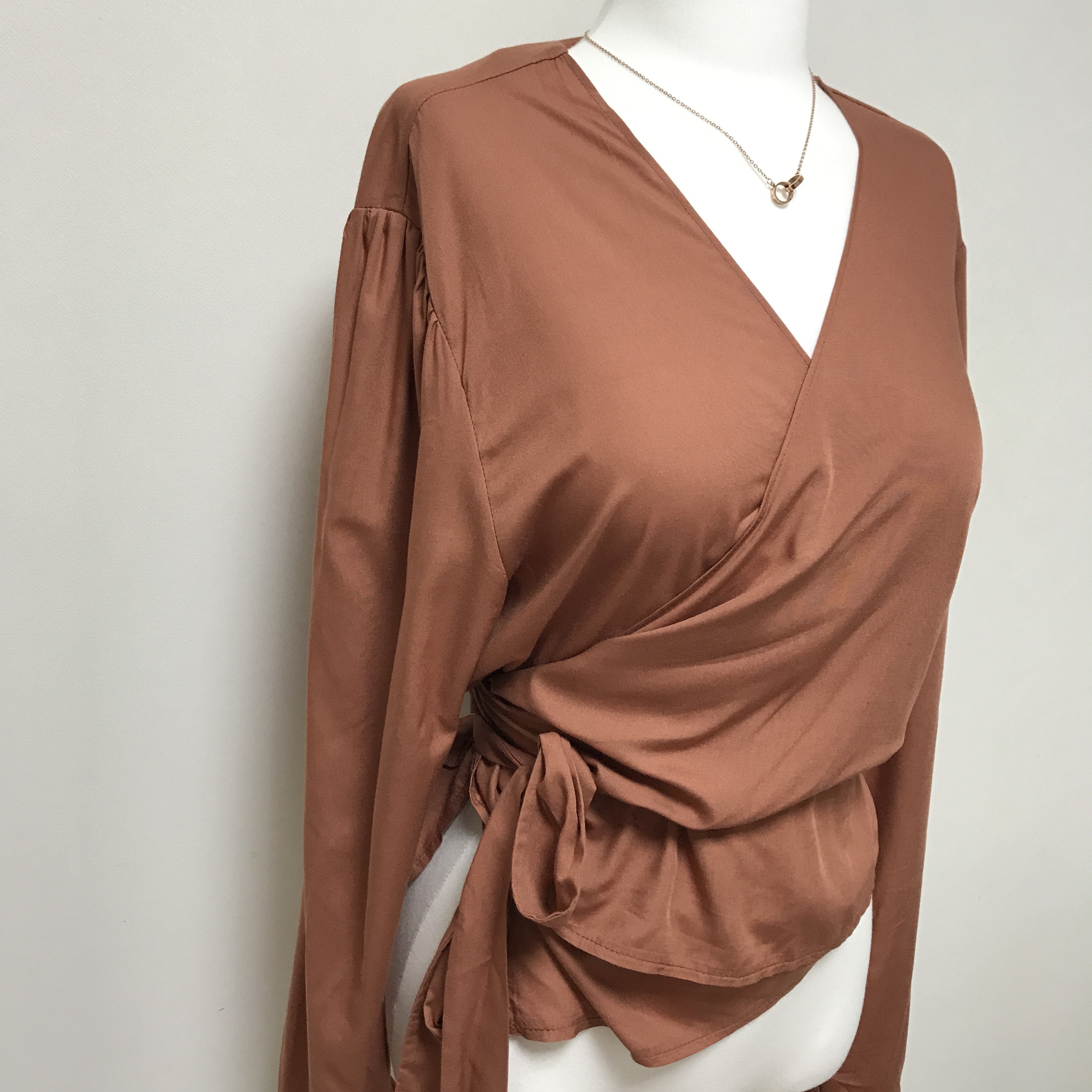 NEW FASHION LADY GIRL Blouse Feminine Wrap Blouse 