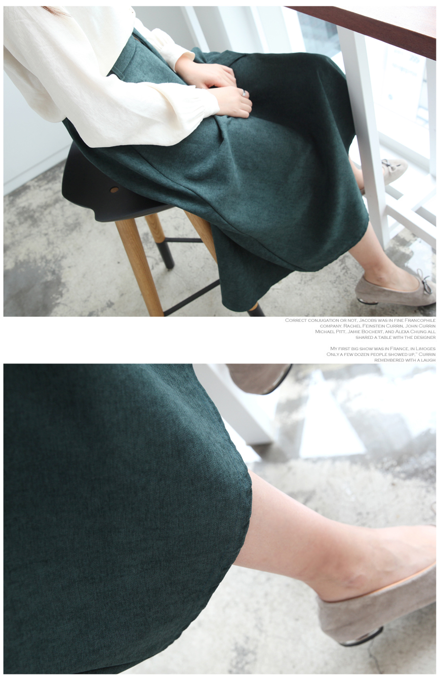 Knicks A line bending long skirt 30s female flare 