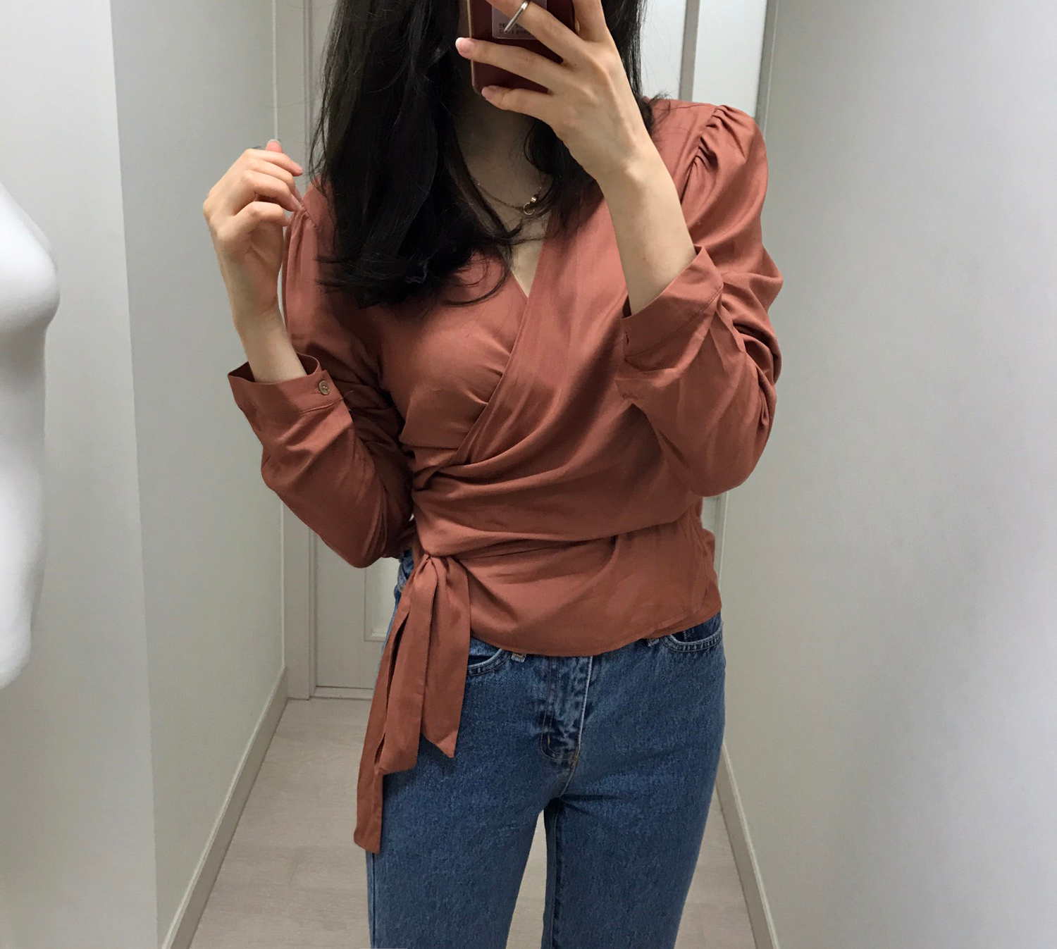 NEW FASHION LADY GIRL Blouse Feminine Wrap Blouse 
