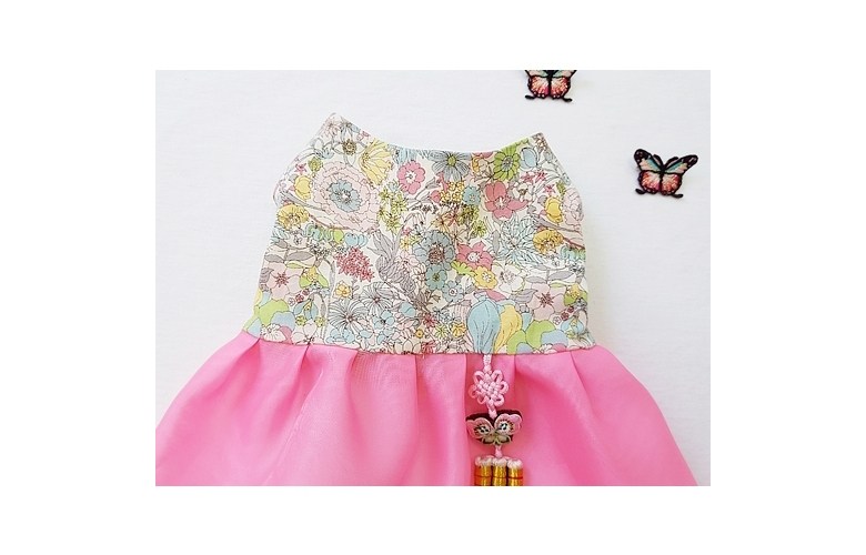 NEW DOG FASHION Liberty Pink Dogs Hanbok Crash Dog