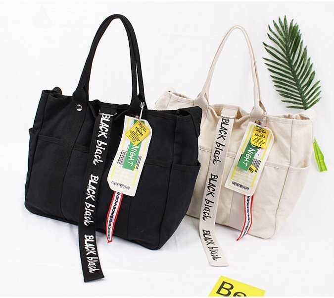 NEW ECO BAG Same day shipping Black Label Canvas E