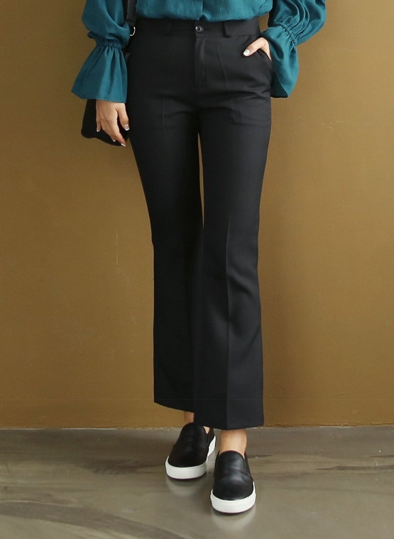 New Women's Pants Basic Boots Cut Slacks Female