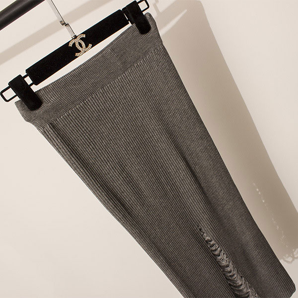 H line knit long skirt Daily look casual look Coor
