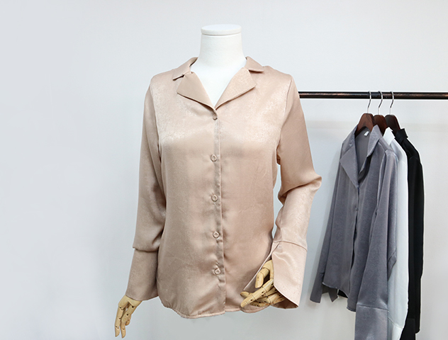 Autumn Silk Velor Blouse Shirt 4color Cody Pink Of