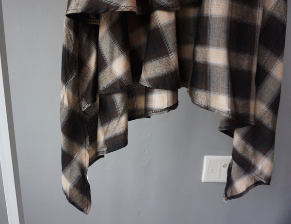 Gingham Checked Bands Uncut Canker Ruffle Mini Ski