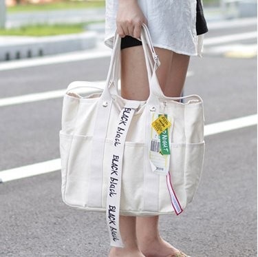 NEW ECO BAG Same day shipping Black Label Canvas E