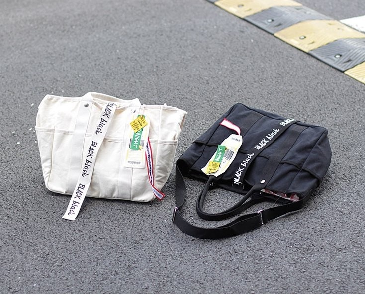 NEW ECO BAG Same day shipping Black Label Canvas E