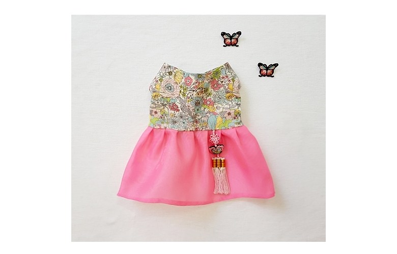 NEW DOG FASHION Liberty Pink Dogs Hanbok Crash Dog
