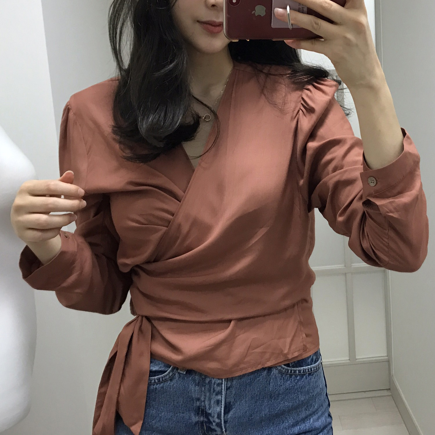 NEW FASHION LADY GIRL Blouse Feminine Wrap Blouse 