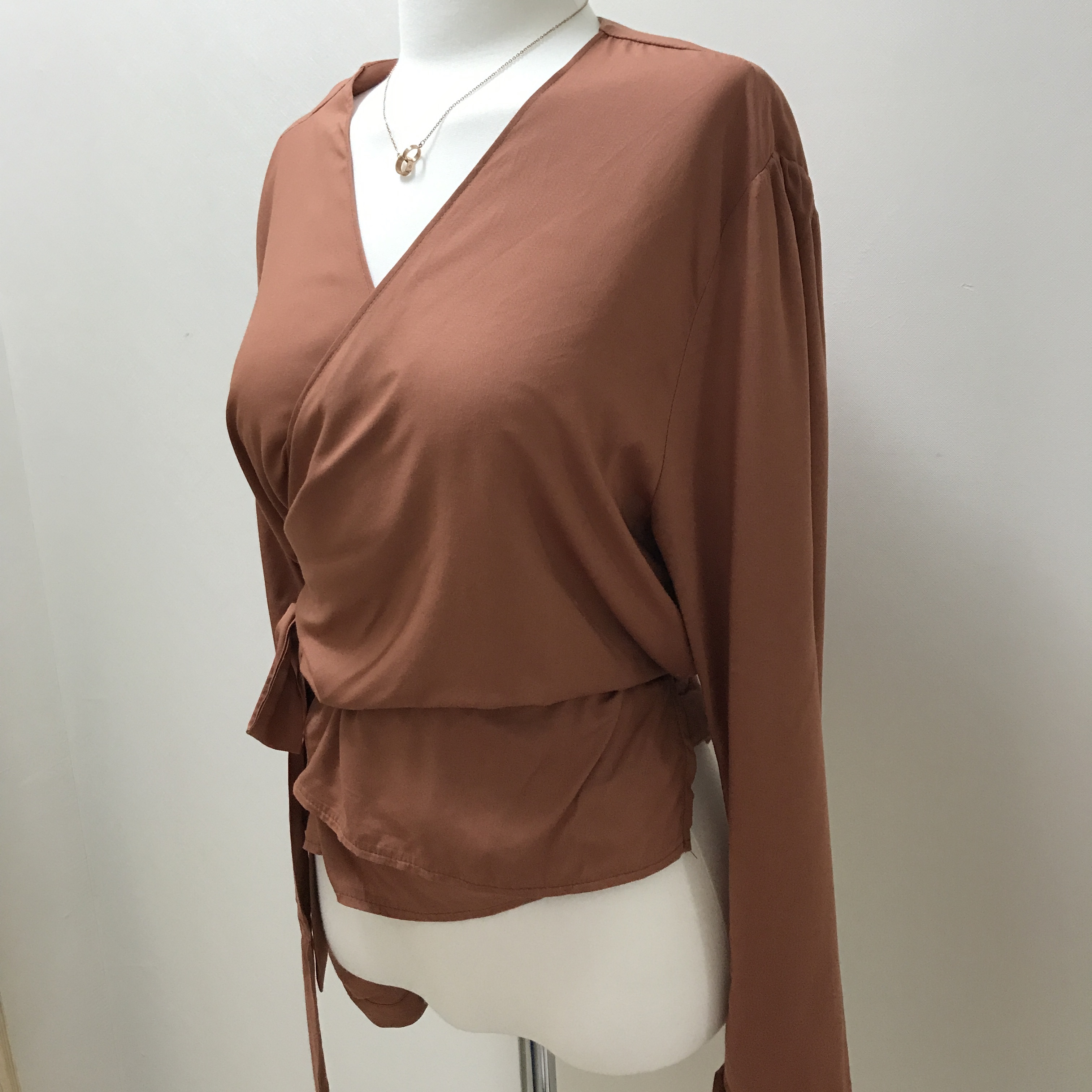 NEW FASHION LADY GIRL Blouse Feminine Wrap Blouse 