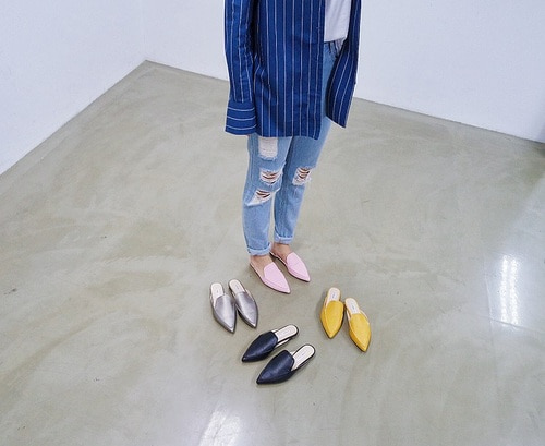 New Blanc spiked cobblue black, gray, pink, yellow