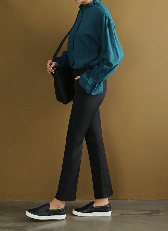 New Women's Pants Basic Boots Cut Slacks Female