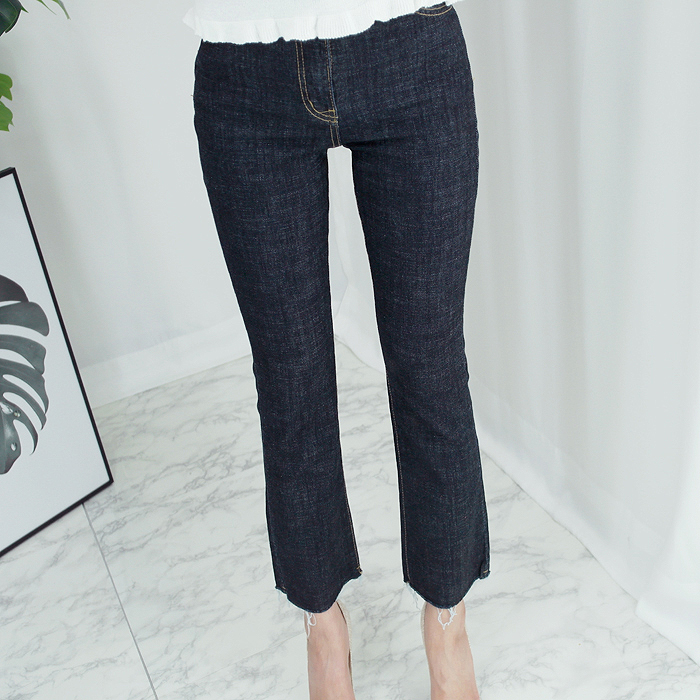 Women Jeans Pants Ji Qing Van Half Boots Cut Women