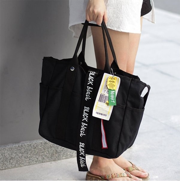 NEW ECO BAG Same day shipping Black Label Canvas E