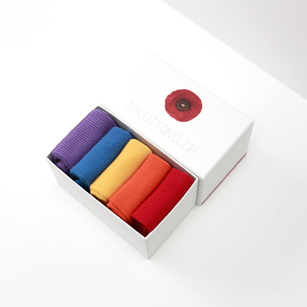 New 168 corn 02_5 piece gift set solid socks stude