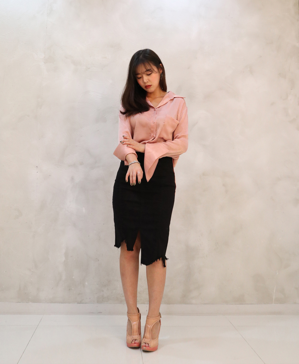 NEW FASHION LADY GIRL Blouse Free Shipping Silky B