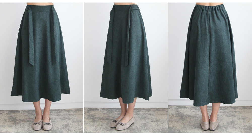 Knicks A line bending long skirt 30s female flare 